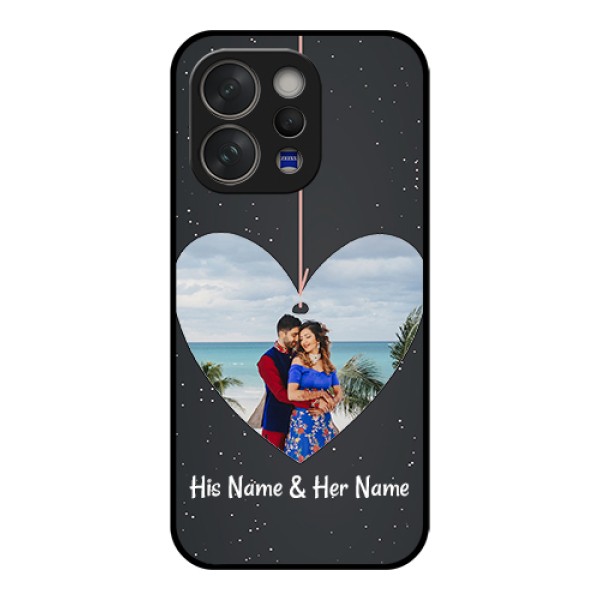 Vivo V70 Elite 5G Custom Glass Phone Case - Hanging Heart Design