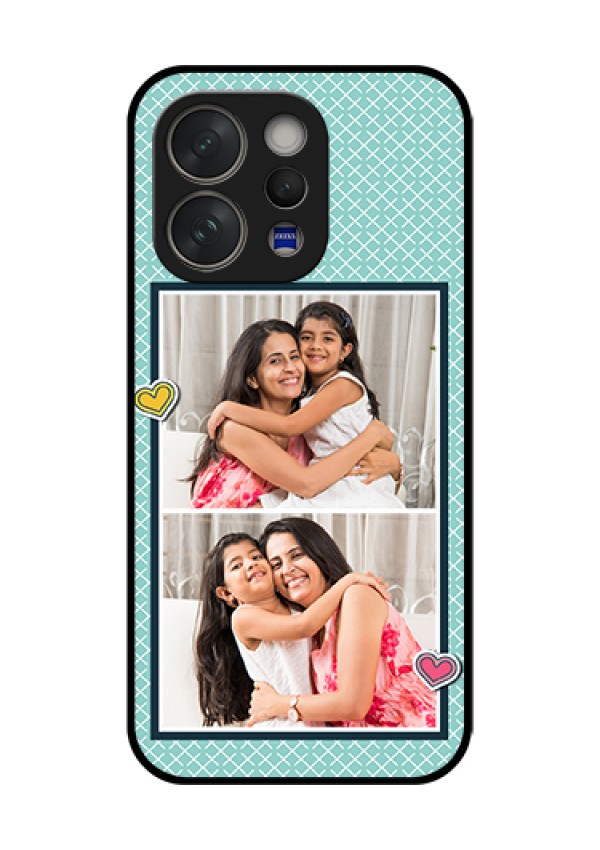 Vivo V70 Elite 5G Custom Glass Phone Case - 2 Image Holder With Pattern Design