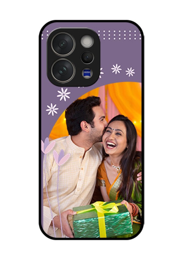 Vivo V70 Elite 5G Custom Glass Phone Case - Lavender Flowers Design