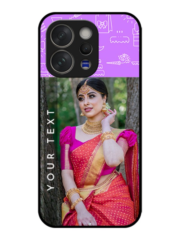 Custom Vivo V70 Elite 5G Custom Glass Phone Case - Birthday Icons Design