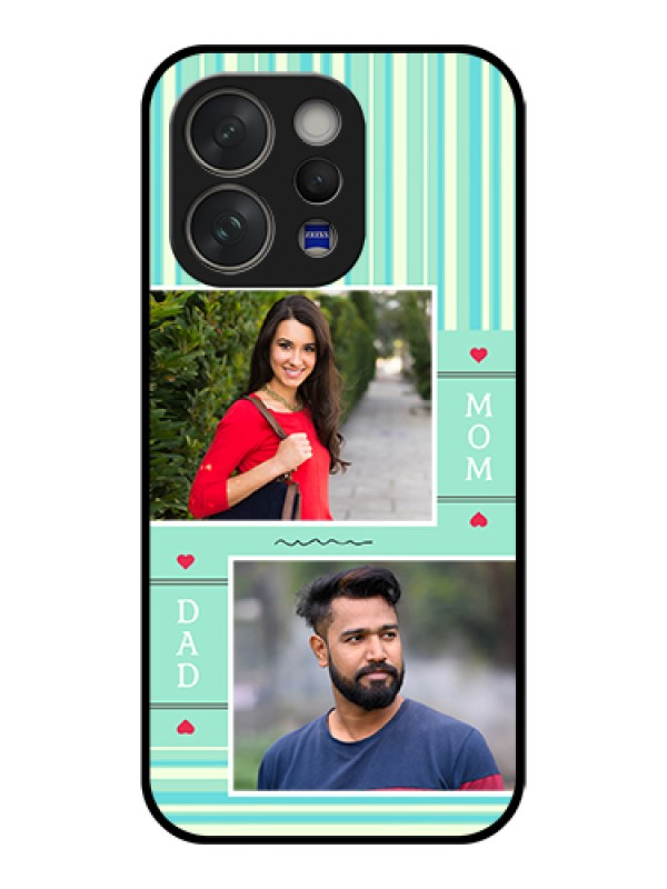 Custom Vivo V70 Elite 5G Custom Glass Phone Case - Mom & Dad Pic Design
