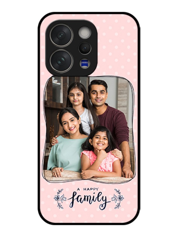 Custom Vivo V70 Elite 5G Custom Glass Phone Case - Family With Dots Design