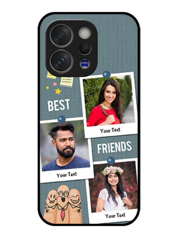 Custom Vivo V70 Elite 5G Custom Glass Phone Case - Sticky Frames And Friendship Design