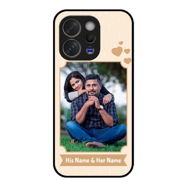 Vivo V70 Elite 5G Custom Glass Phone Case - With Confetti Love Design