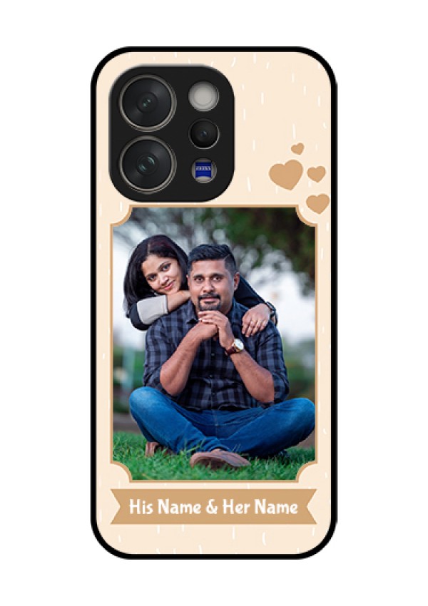 Vivo V70 Elite 5G Custom Glass Phone Case - With Confetti Love Design