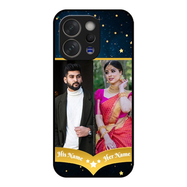 Vivo V70 Elite 5G Custom Glass Phone Case - Galaxy Stars Backdrop Design