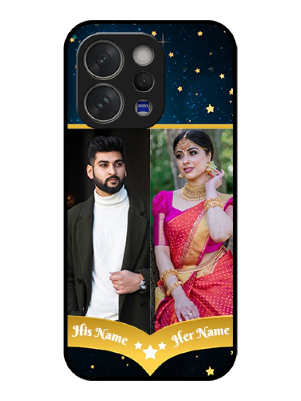 Custom Vivo V70 Elite 5G Custom Glass Phone Case - Galaxy Stars Backdrop Design