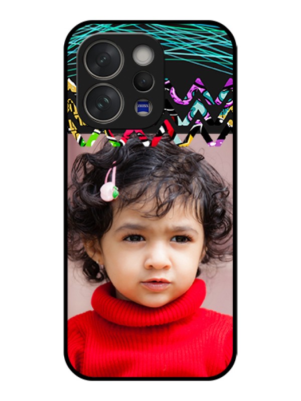 Custom Vivo V70 Elite 5G Custom Glass Phone Case - Neon Abstract Design