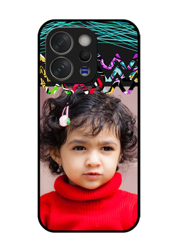 Vivo V70 Elite 5G Custom Glass Phone Case - Neon Abstract Design
