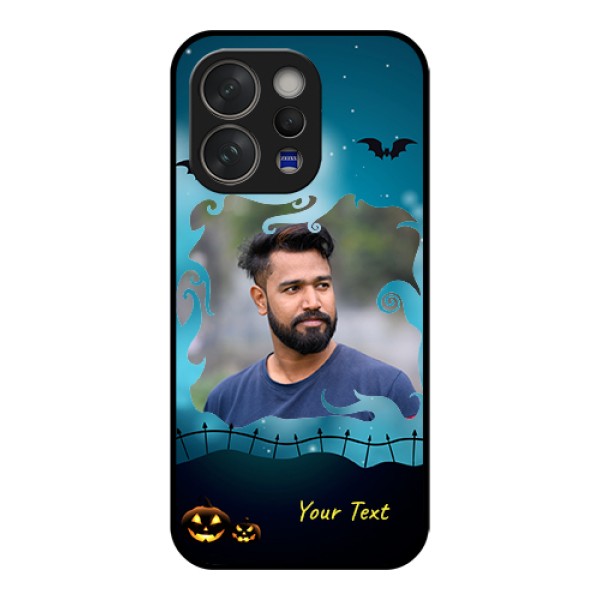 Vivo V70 Elite 5G Custom Glass Phone Case - Halloween Frame Design