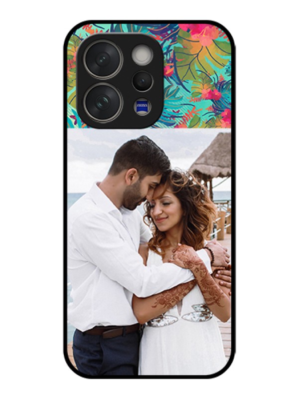 Custom Vivo V70 Elite 5G Custom Glass Phone Case - Watercolor Floral Design