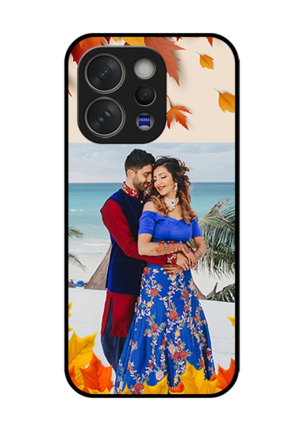 Vivo V70 Elite 5G Custom Glass Phone Case - Autumn Maple Leaves Design