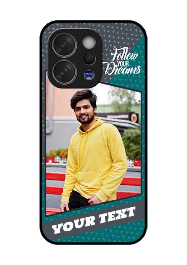 Vivo V70 Elite 5G Custom Glass Phone Case - Background Pattern Design With Quote