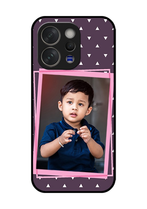 Vivo V70 Elite 5G Custom Glass Phone Case - Triangle Pattern Dotted Design