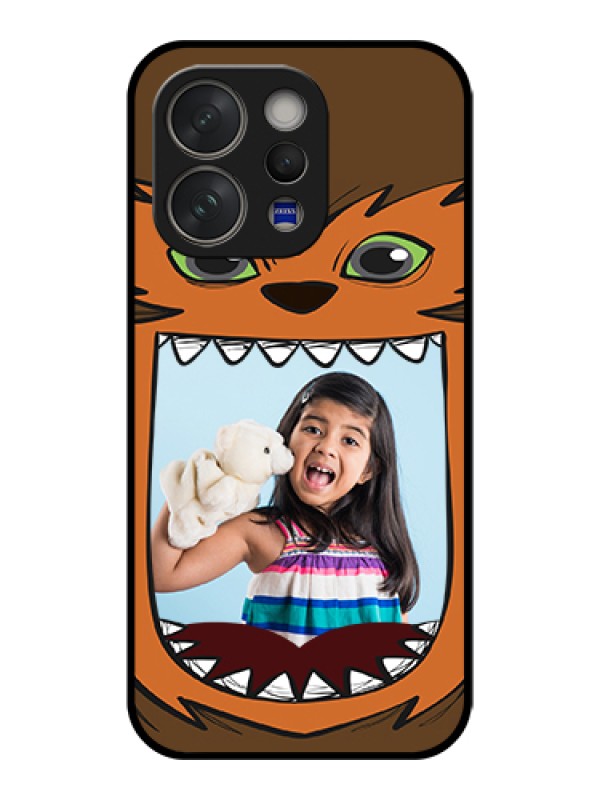 Custom Vivo V70 Elite 5G Custom Glass Phone Case - Owl Monster Back Case Design