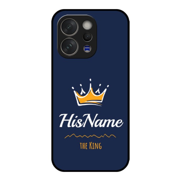 Vivo V70 Elite 5G Custom Glass Phone Case - King With Name Design