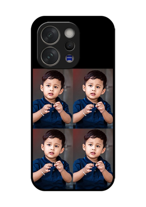 Vivo V70 Elite 5G Custom Glass Phone Case - 4 Image Holder Design