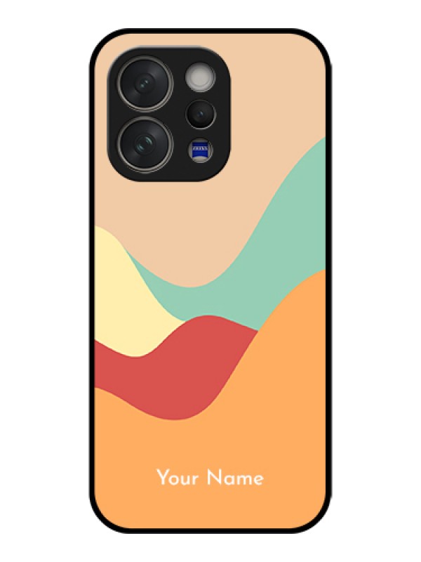Custom Vivo V70 Elite 5G Custom Glass Phone Case - Ocean Waves Multi - Colour Design