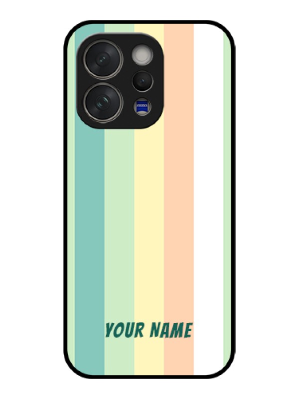 Custom Vivo V70 Elite 5G Custom Glass Phone Case - Multi - Colour Stripes Design