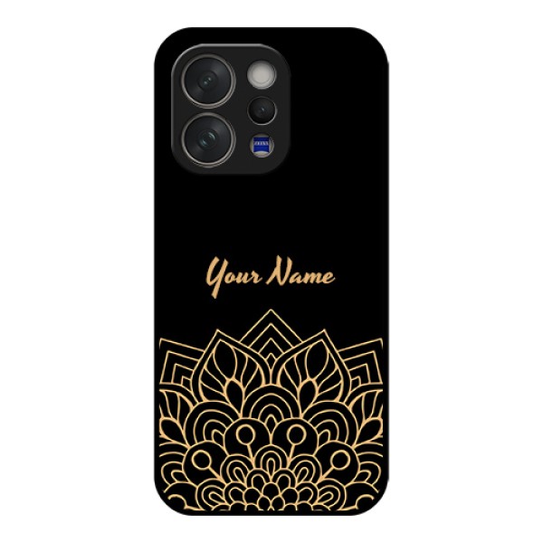 Vivo V70 Elite 5G Custom Glass Phone Case - Golden Mandala Design