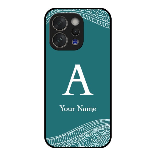 Vivo V70 Elite 5G Custom Glass Phone Case - Line Art Pattern With Custom Name Design Vivo V70 Elite 5G Custom Glass Phone Case - Line Art Pattern With Custom Name Design