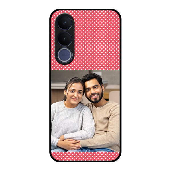 Vivo V70 FE 5G Custom Glass Phone Case - White Dotted Design
