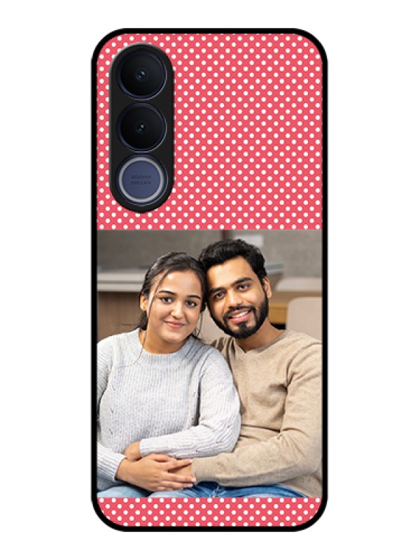 Custom Vivo V70 FE 5G Custom Glass Phone Case - White Dotted Design