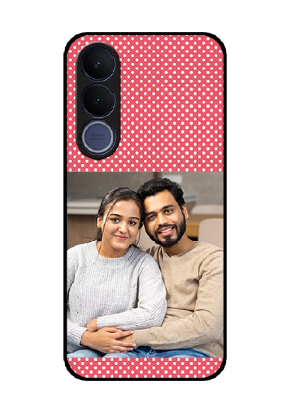 Vivo V70 FE 5G Custom Glass Phone Case - White Dotted Design