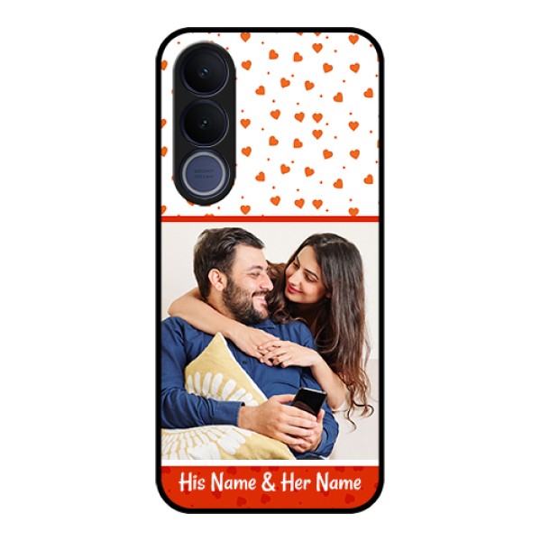 Vivo V70 FE 5G Custom Glass Phone Case - Orange Love Symbol Design
