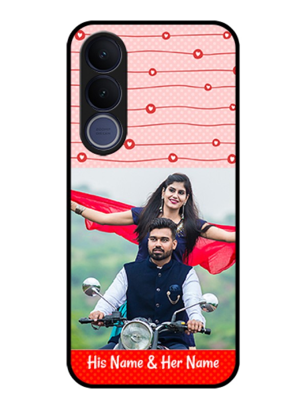 Custom Vivo V70 FE 5G Custom Glass Phone Case - Red Pattern Case Design