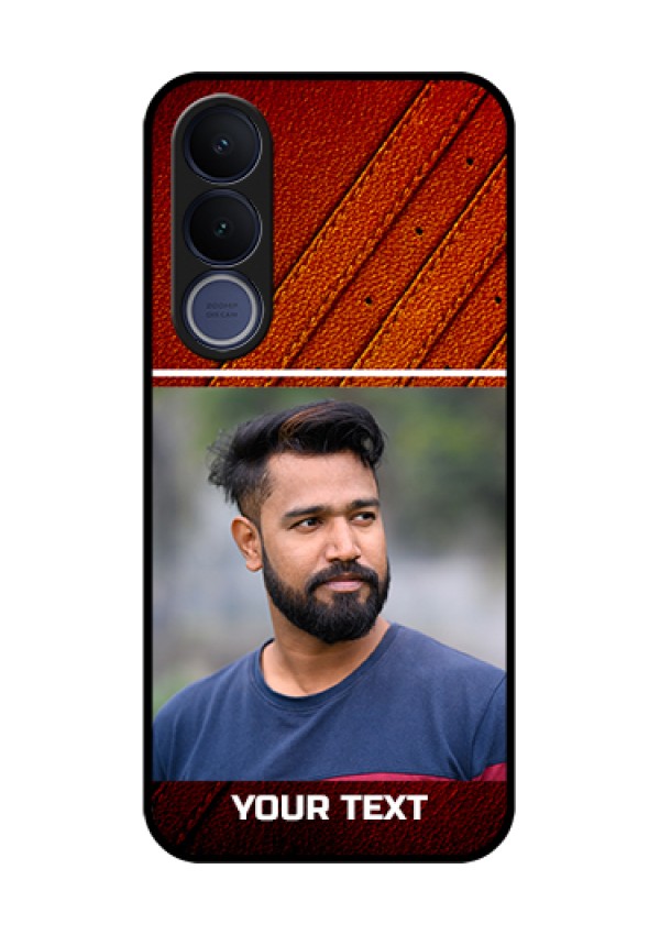 Vivo V70 FE 5G Custom Glass Phone Case - Leather Phone Case Design