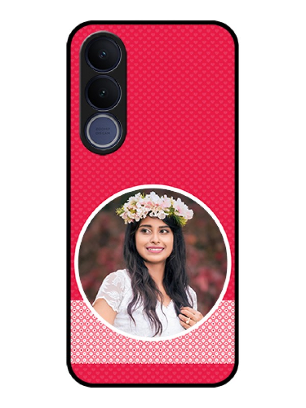 Custom Vivo V70 FE 5G Custom Glass Phone Case - Pink Color Pattern Design