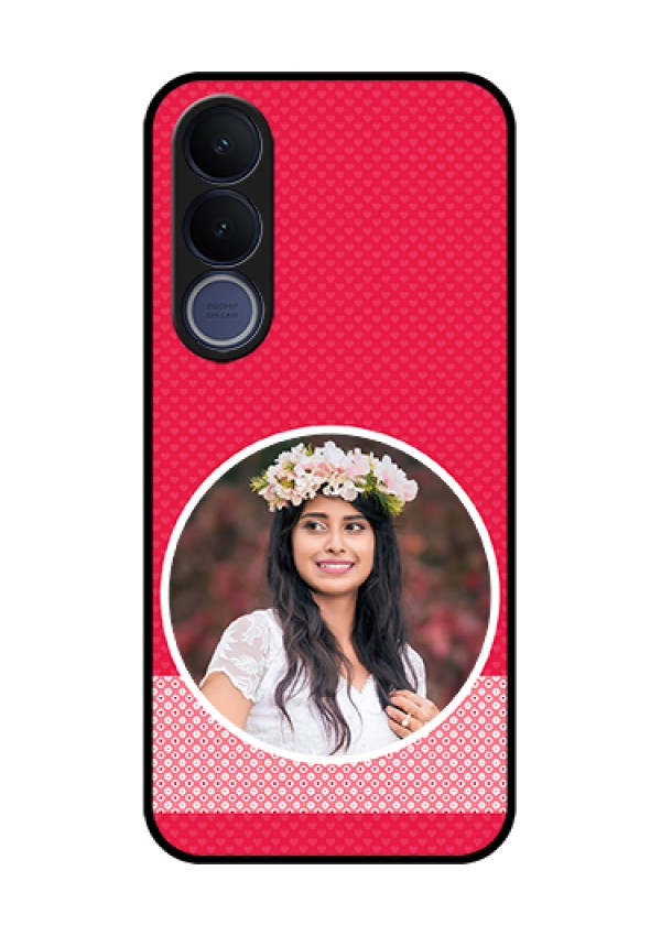 Vivo V70 FE 5G Custom Glass Phone Case - Pink Color Pattern Design