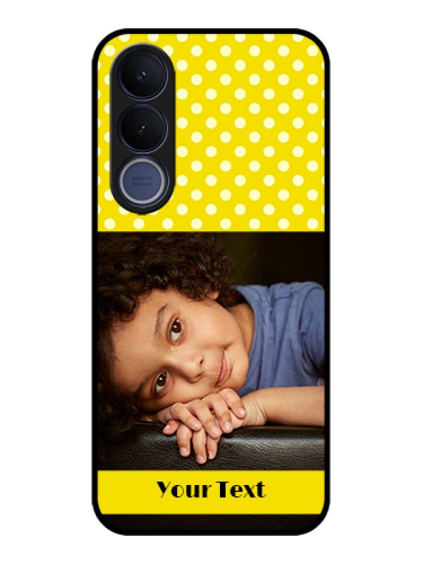 Custom Vivo V70 FE 5G Custom Glass Phone Case - Bright Yellow Case Design