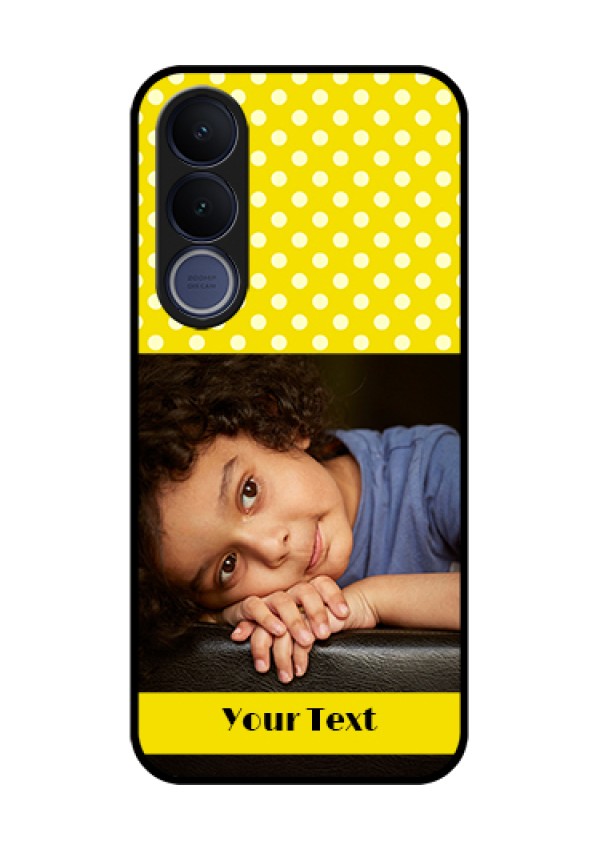 Vivo V70 FE 5G Custom Glass Phone Case - Bright Yellow Case Design