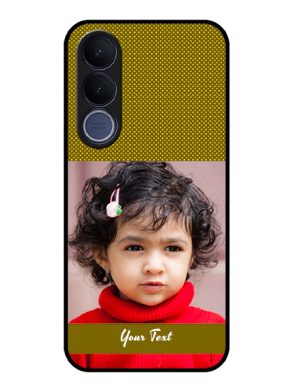 Custom Vivo V70 FE 5G Custom Glass Phone Case - Simple Green Color Design