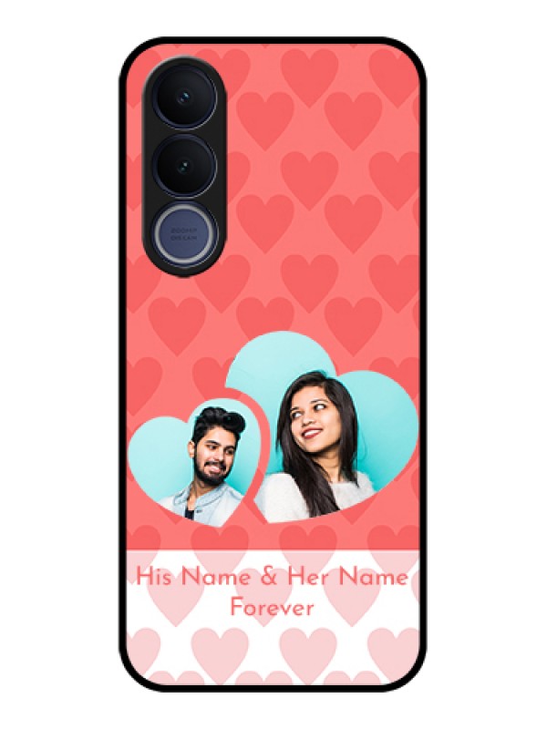 Custom Vivo V70 FE 5G Custom Glass Phone Case - Couple Pic Upload Design
