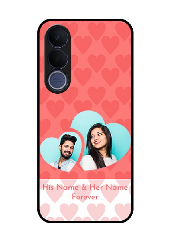 Vivo V70 FE 5G Custom Glass Phone Case - Couple Pic Upload Design