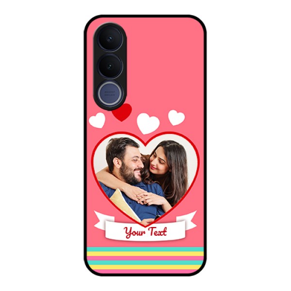Vivo V70 FE 5G Custom Glass Phone Case - Love Shapes Doodle Design
