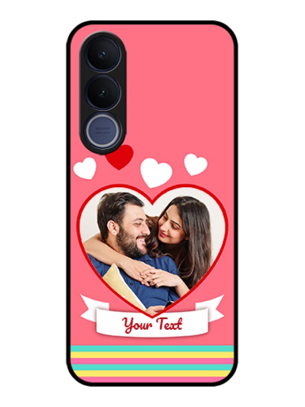 Custom Vivo V70 FE 5G Custom Glass Phone Case - Love Shapes Doodle Design