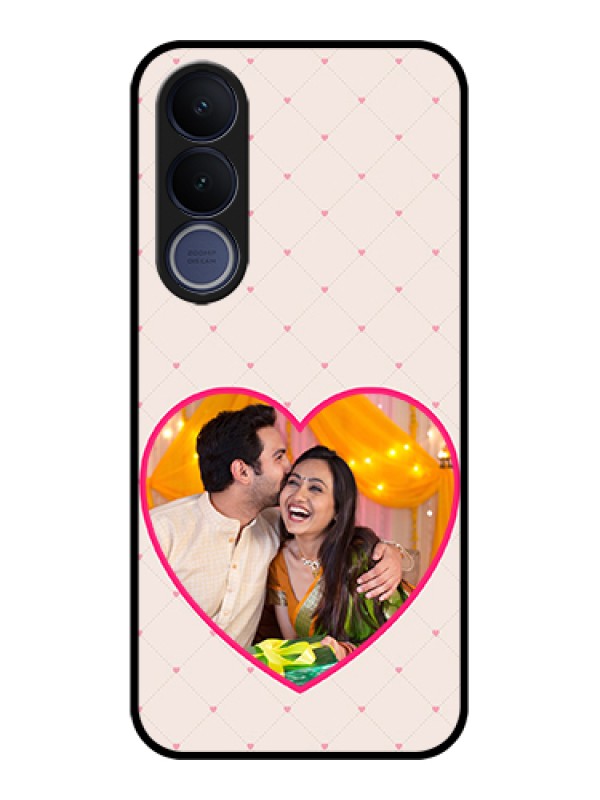 Custom Vivo V70 FE 5G Custom Glass Phone Case - Heart Shape Design