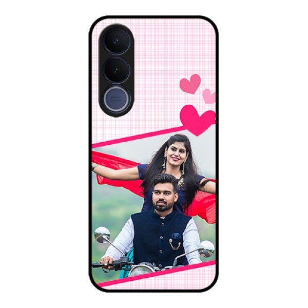 Vivo V70 FE 5G Custom Glass Phone Case - Love Shape Heart Design