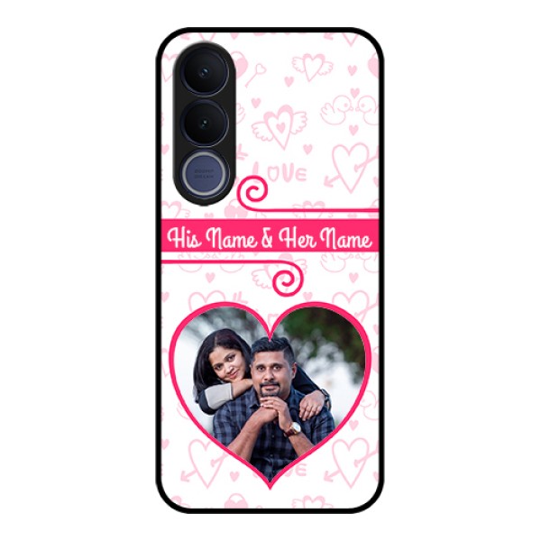 Vivo V70 FE 5G Custom Glass Phone Case - Heart Shape Love Design