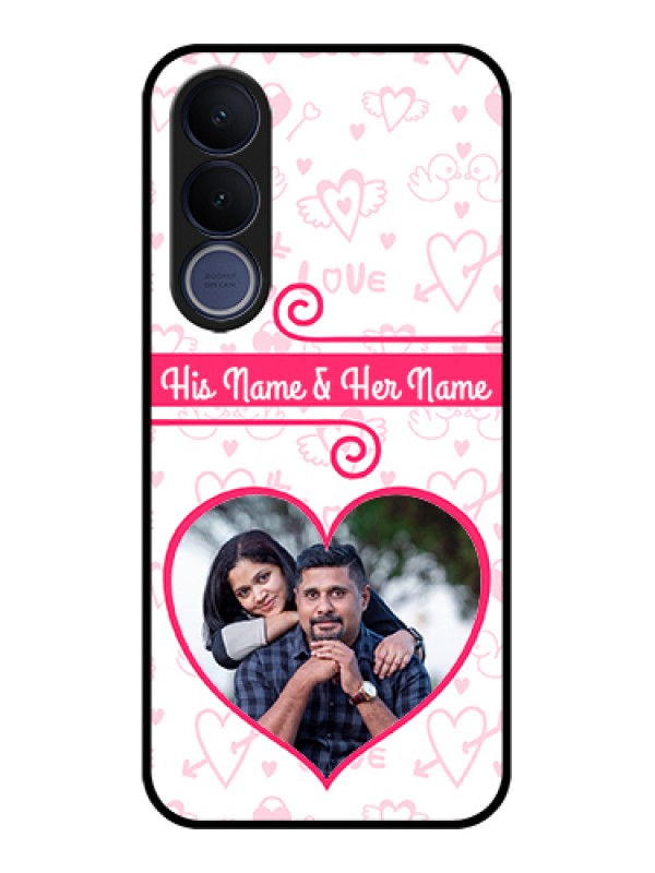 Custom Vivo V70 FE 5G Custom Glass Phone Case - Heart Shape Love Design