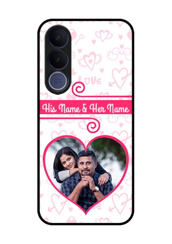 Vivo V70 FE 5G Custom Glass Phone Case - Heart Shape Love Design