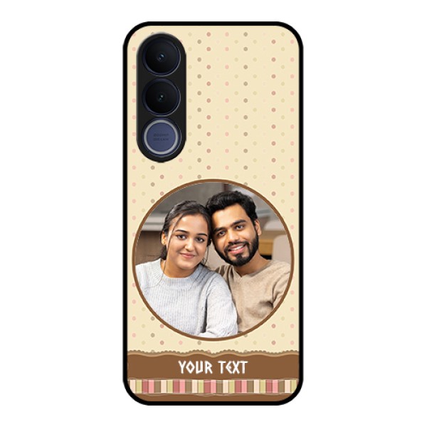 Vivo V70 FE 5G Custom Glass Phone Case - Brown Dotted Mobile Case Design Vivo V70 FE 5G Custom Glass Phone Case - Brown Dotted Mobile Case Design