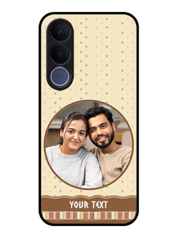 Custom Vivo V70 FE 5G Custom Glass Phone Case - Brown Dotted Mobile Case Design