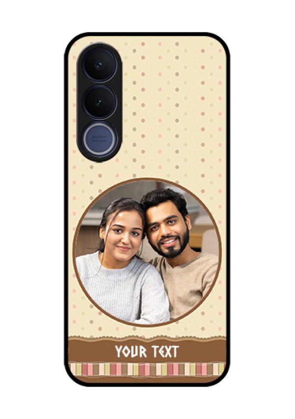Vivo V70 FE 5G Custom Glass Phone Case - Brown Dotted Mobile Case Design