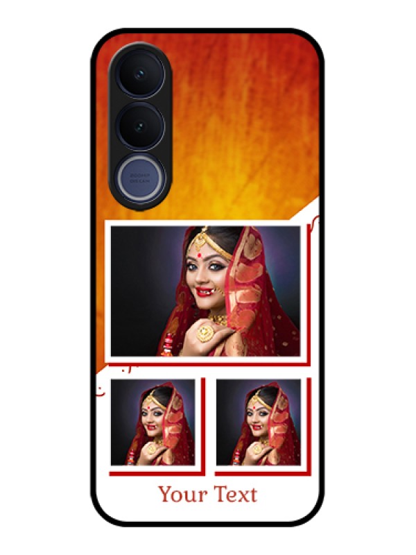 Custom Vivo V70 FE 5G Custom Glass Phone Case - Wedding Memories Design