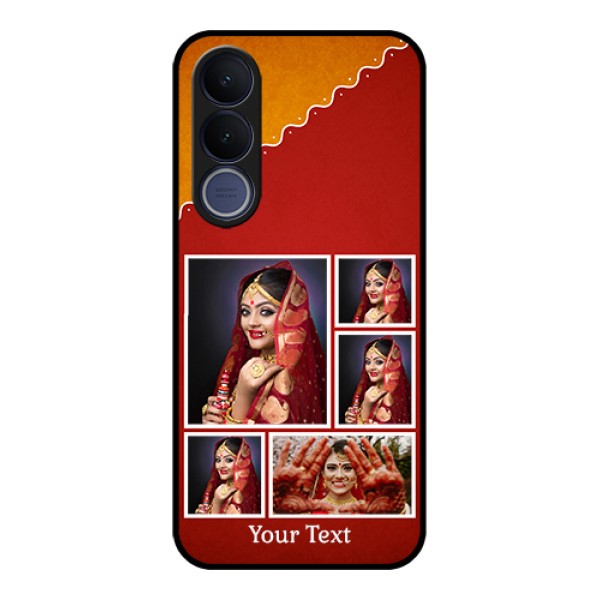 Vivo V70 FE 5G Custom Glass Phone Case - Wedding Pic Upload Design